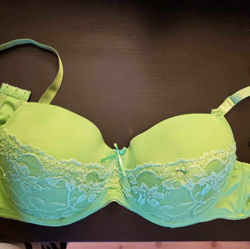Lime green multi function bra